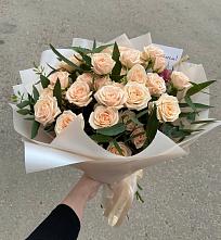 Букет Кремовые розы Латте в Александровской Кадардино-Балкарской Республики