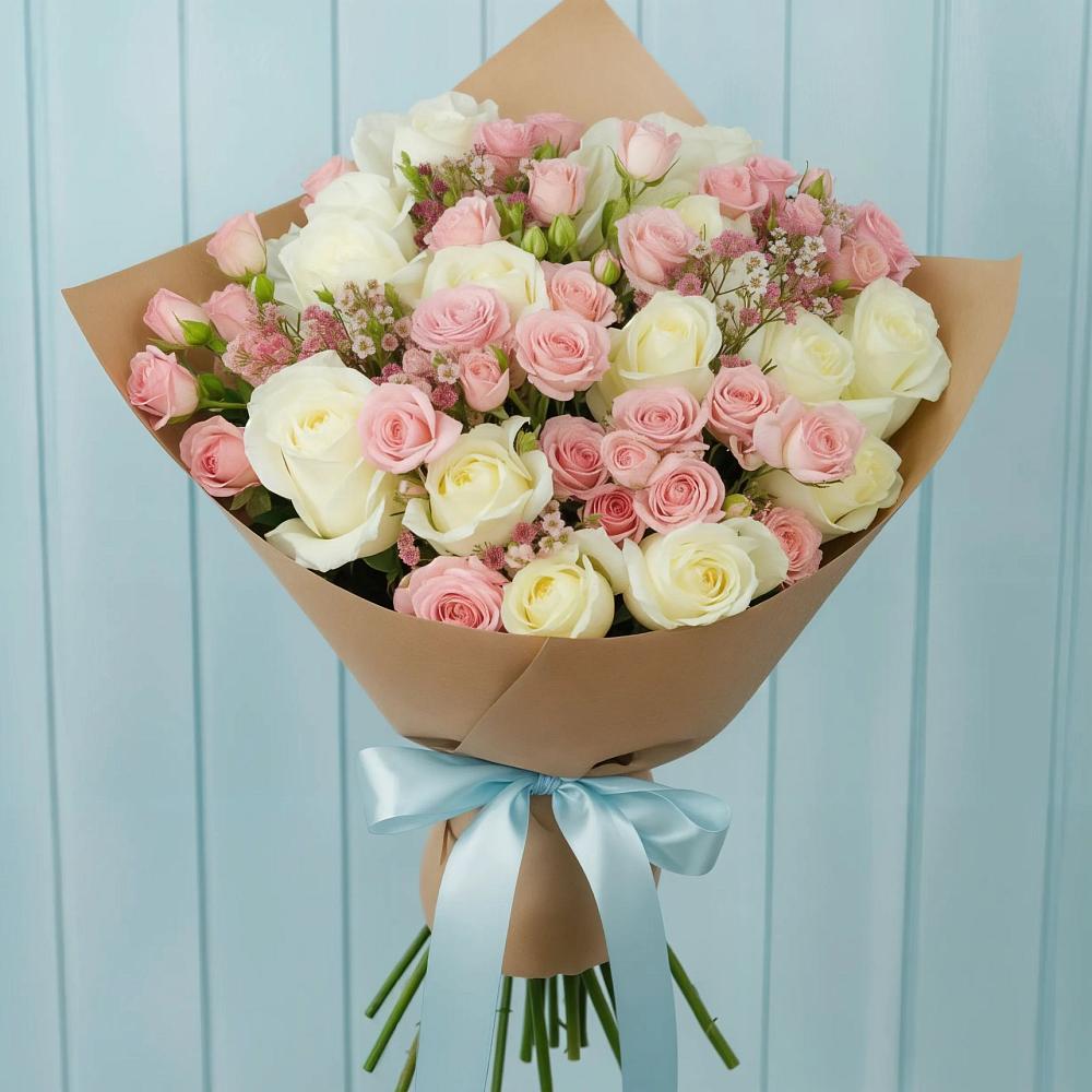 Букет цветов из: Розы в Александровской Кадардино-Балкарской Республики