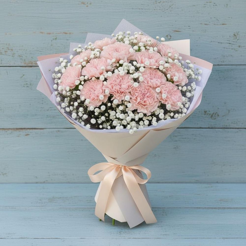 Букет цветов из: Гвоздики в Александровской Кадардино-Балкарской Республики