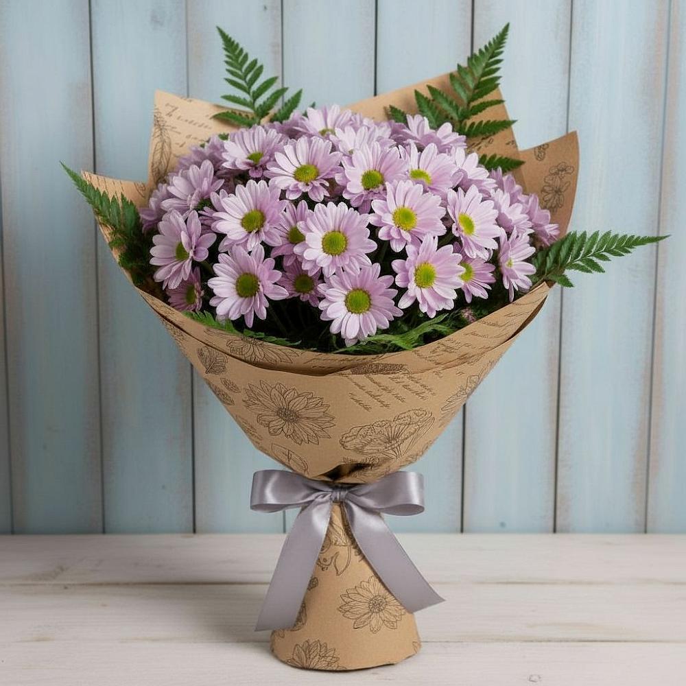 Букет цветов из: Хризантемы в Александровской Кадардино-Балкарской Республики