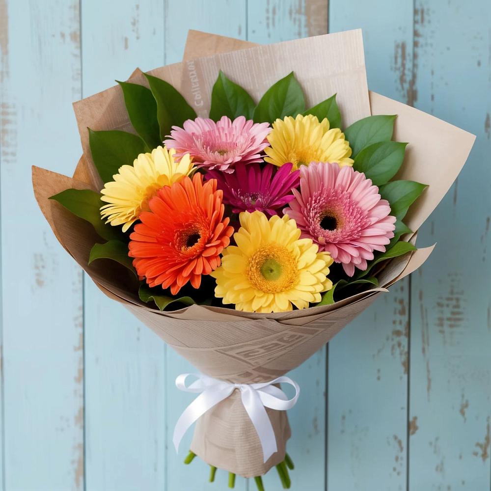 Букет цветов из: Герберы в Александровской Кадардино-Балкарской Республики