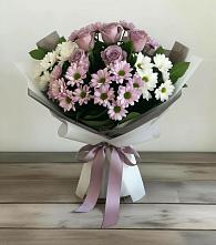 Букет цветов из:  Хризантемы и Розы #REPLACE_PRED# Александровской Кадардино-Балкарской Республики