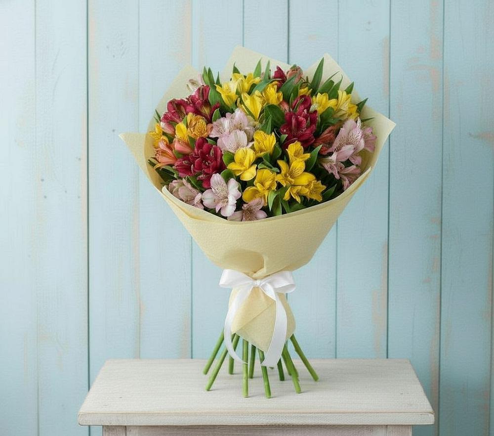 Букет цветов из: Альстромерии в Александровской Кадардино-Балкарской Республики