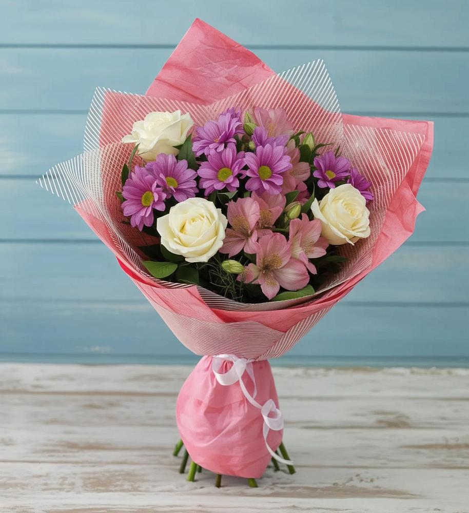 Букет цветов из: Герберы в Александровской Кадардино-Балкарской Республики