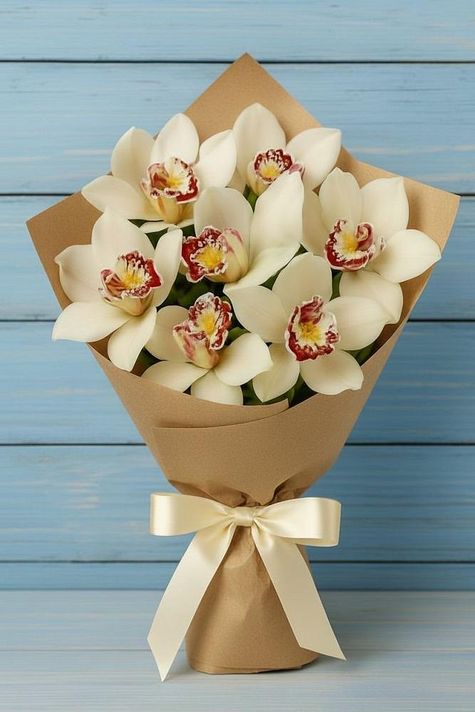 Букет цветов из: Орхидеи и Розы в Александровской Кадардино-Балкарской Республики