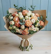Букет цветов из:  Альстромерии и Розы в Александровской Кадардино-Балкарской Республики